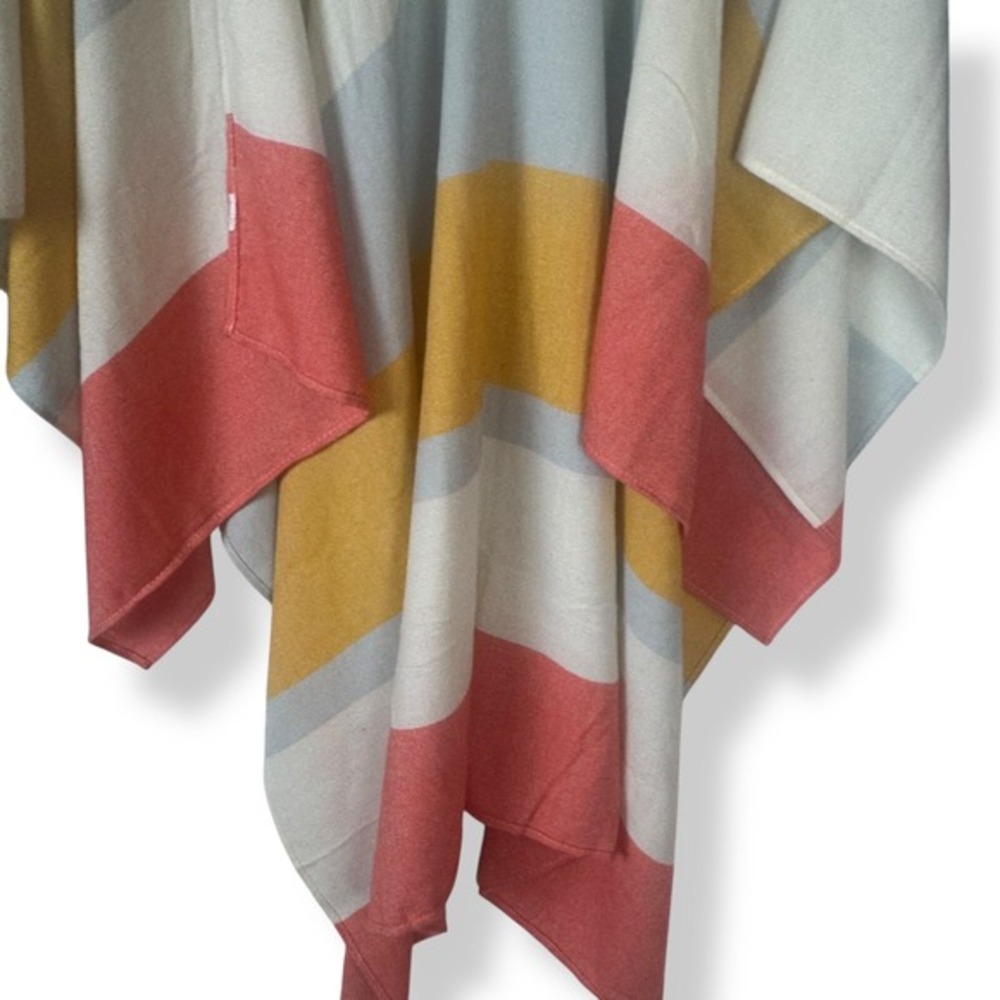 MerSea Catalina Travel Wrap One Size Striped Coastal Chic Resort Poncho Coverup - Picture 8 of 8